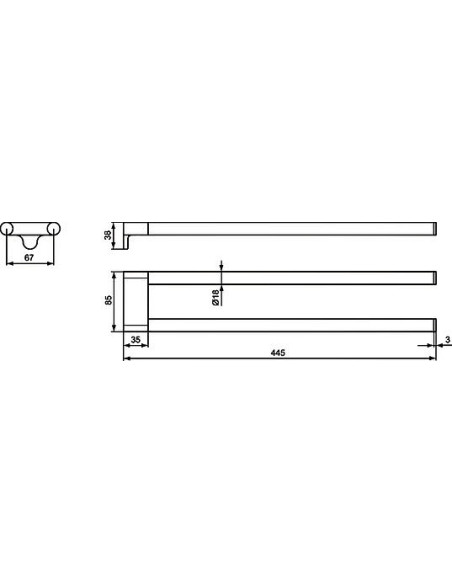 Ideal Standard dvieļu turētājs Connect