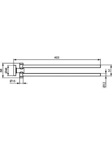 Ideal Standard dvieļu turētājs IOM