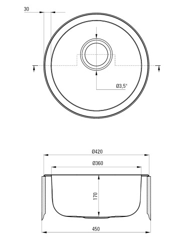 Deante virtuves izlietne TWIST 8275135 tērauda 49x17cm