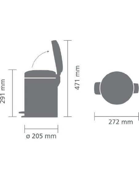 Brabantia miskaste NewIcon 113444 - 15 Brabantia miskaste NewIcon 113444 - 15