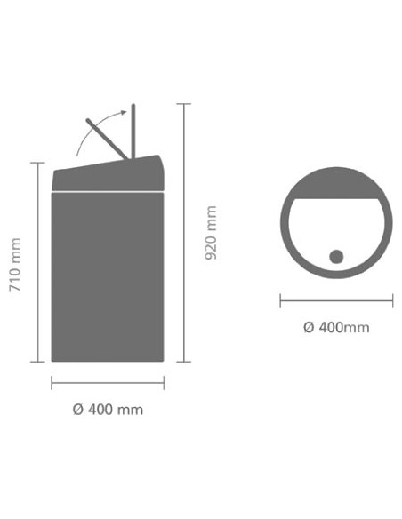 Brabantia miskaste Touch Bin 108686 baltā - 7 Brabantia miskaste Touch Bin 108686 baltā - 7