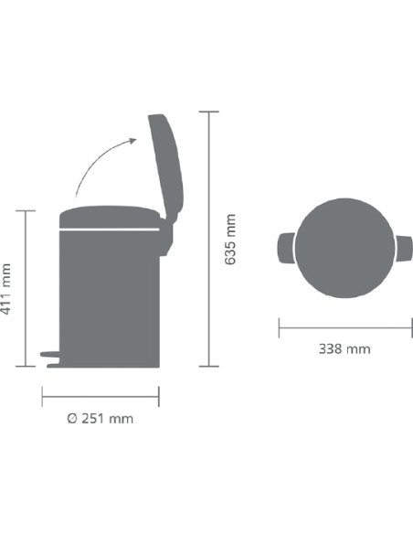 Brabantia miskaste NewIcon 113529 - 15 Brabantia miskaste NewIcon 113529 - 15