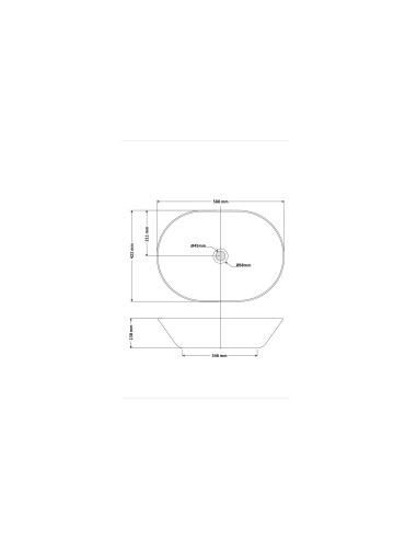 TOULOUSE N Keramiskā izlietne 59X42X14cm 4037N