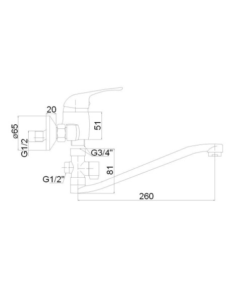 Vannas krāns (300) ar komplektu MG-6236, URANS