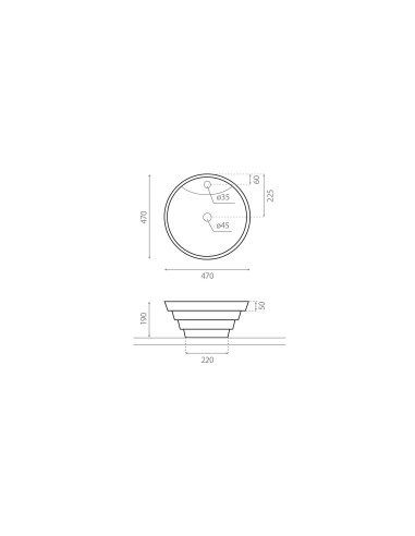 ATLANTA Keramiskā izlietne 47x19cm 0005