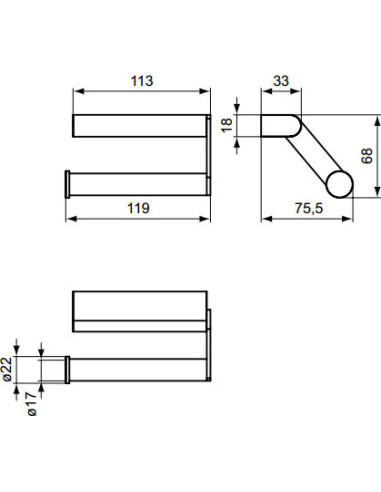 Ideal Standard tualetes papīra turētājs Connect