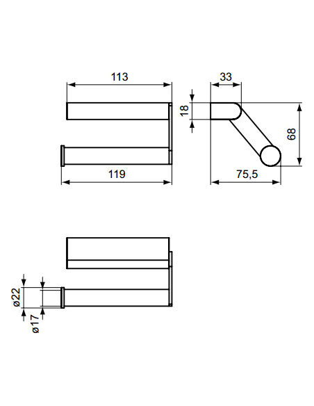 Ideal Standard tualetes papīra turētājs Connect