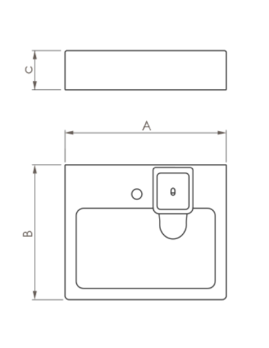 Valamu paigaldamiseks pesumasina kohale, WBX 102 60x50x11cm - 5