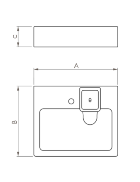 Valamu paigaldamiseks pesumasina kohale, WBX 102 60x50x11cm - 5