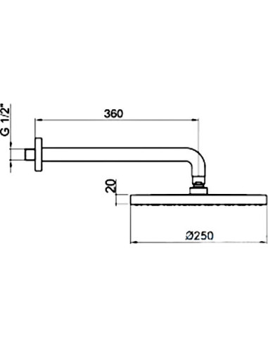 Webert augšējā duša Comfort AC0398015 pvc