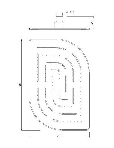 Jaquar augšējā duša Maze OHS-CHR-85859M