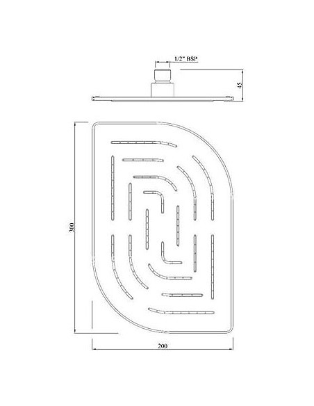 Jaquar augšējā duša Maze OHS-CHR-85859M