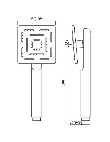 Jaquar rokas duša Maze HSH-CHR-1655