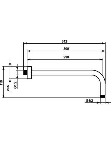 Ideal Standard kronšteins augšējai dušai...