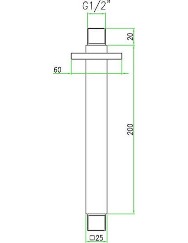 Fiore kronšteins augšējai dušai 35BQS001
