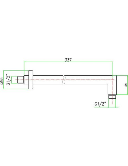 Fiore kronšteins augšējai dušai 35BR0003