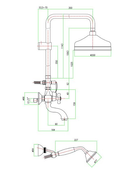Fiore dušas komplekts Margot 26ZZ0615