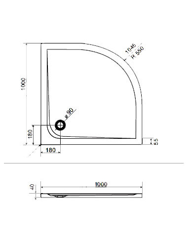 Excellent dušas paliktnis Sense