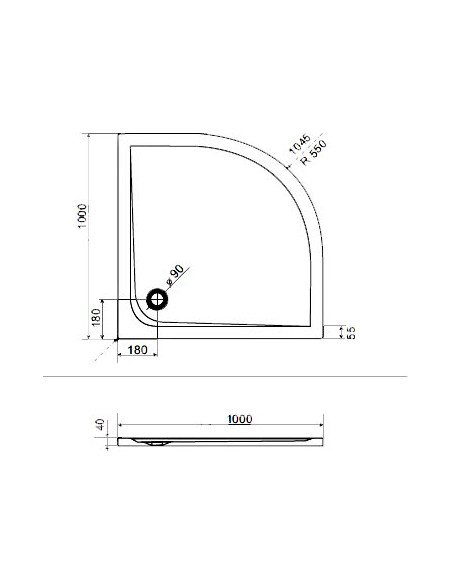 Excellent dušas paliktnis Sense
