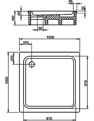 Kaldewei dušas paliktnis Duschplan 392-2