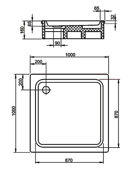 Kaldewei dušas paliktnis Duschplan 392-2