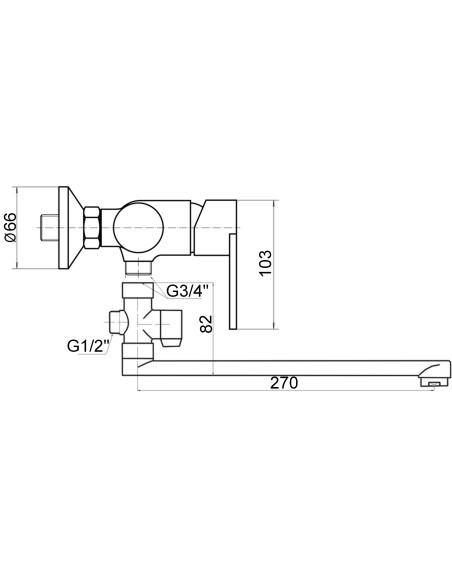 Vannas krāns ar komplektu MG-1934, GAUJA