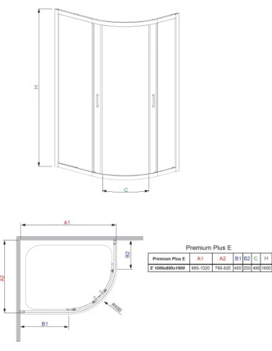 Radaway dušas stūris Premium Plus E