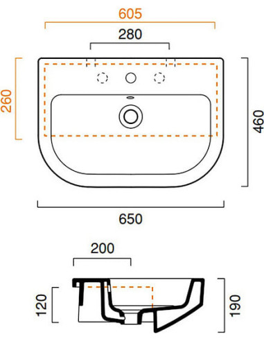 Catalano izlietne Zerotondo 65