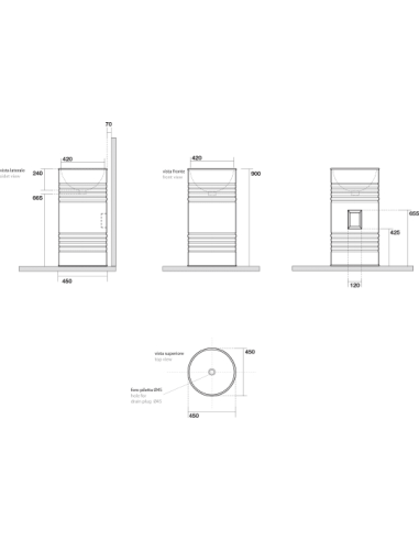 Kerasan izlietne roku mazgāšanai Artwork Barrel 4743 - 6
