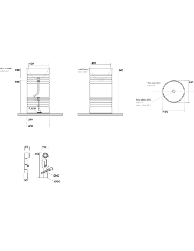 Kerasan izlietne roku mazgāšanai Artwork Barrel 4742K - 6