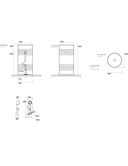 Kerasan izlietne roku mazgāšanai Artwork Barrel 4742K - 6 Kerasan izlietne roku mazgāšanai Artwork Barrel 4742K - 6