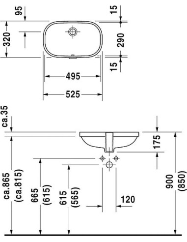 Duravit izlietne roku mazgāšanai D-Code 0338490000