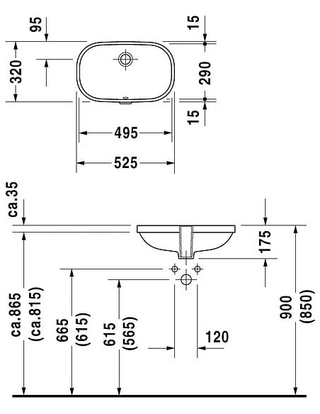 Duravit izlietne roku mazgāšanai D-Code 0338490000