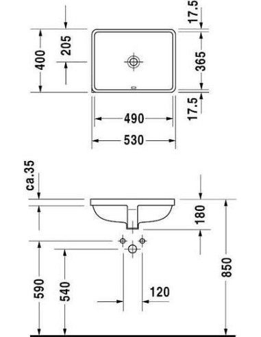 Duravit izlietne roku mazgāšanai Starck 3...
