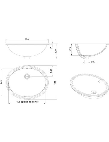 Sanindusa izlietne Vouga 108350