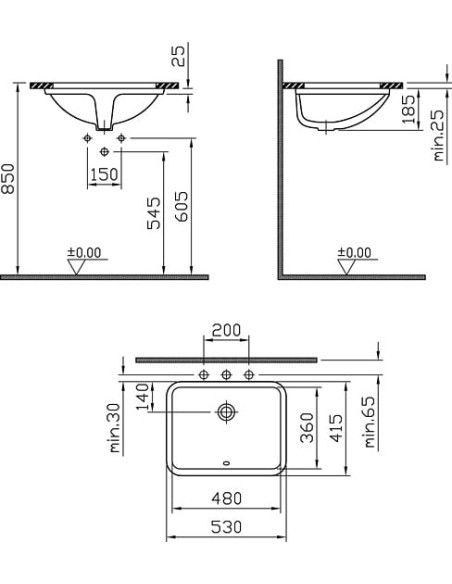 VitrA izlietne S50 5339B003 - 3 VitrA izlietne S50 5339B003 - 3