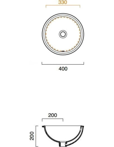 Catalano izlietne roku mazgāšanai Sottopiano 40