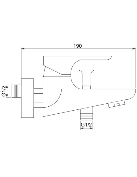 Vannas krāns bez komplekta MG-2320, SALACA Vannas krāns bez komplekta MG-2320, SALACA