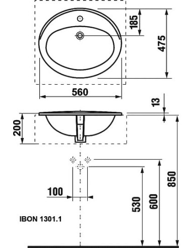 Roca izlietne Adora 56x47,5