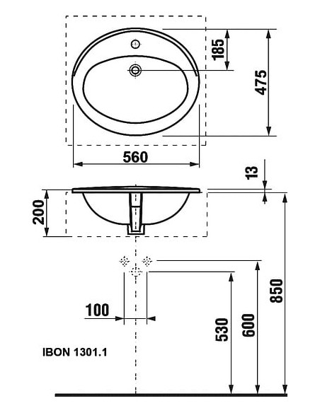 Roca izlietne Adora 56x47,5