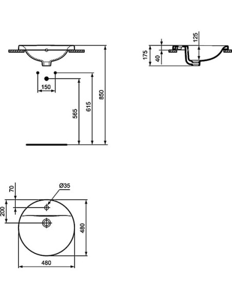 Ideal Standard izlietne roku mazgāšanai Connect E504201