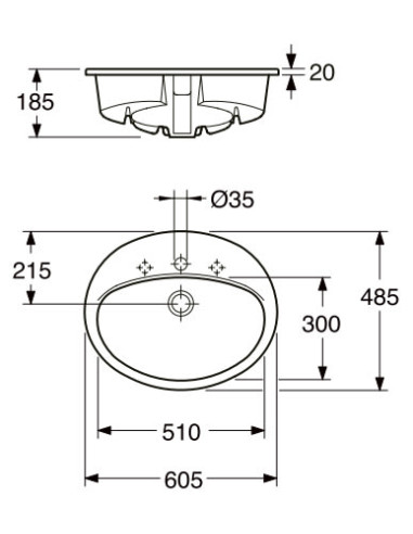 Gustavsberg izlietne Basic 7G286001