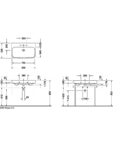 Duravit izlietne Happy D.2 2318800000