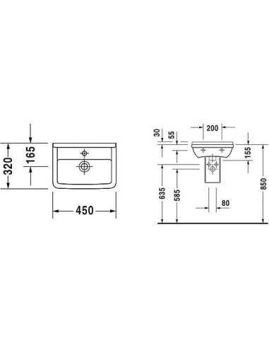Duravit izlietne roku mazgāšanai Starck 3...