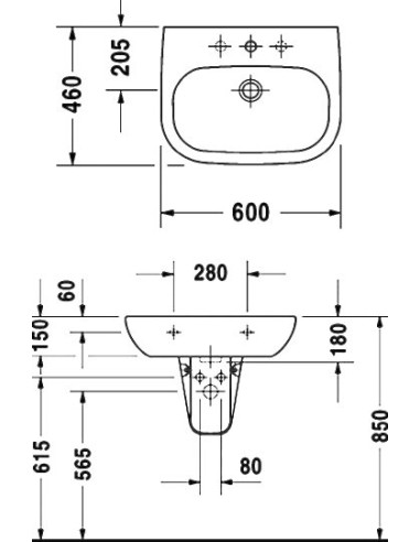 Duravit izlietne D-Code 23106000002
