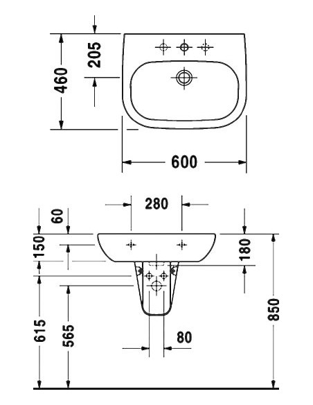 Duravit izlietne D-Code 23106000002