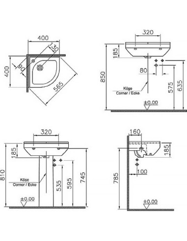 VitrA izlietne roku mazgāšanai S50 5306B003-0999 - 4