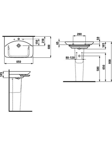 Laufen izlietne Palace 8.1070.3.000.104.1 - 10