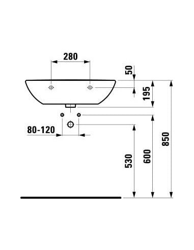 Laufen izlietne Pro 8.1095.3.000.104.1 - 8