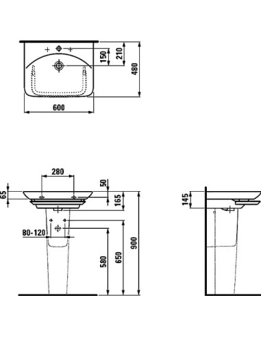 Laufen izlietne Palace 8.1070.2.000.104.1 - 9